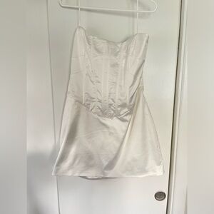 NWT white strapless dress